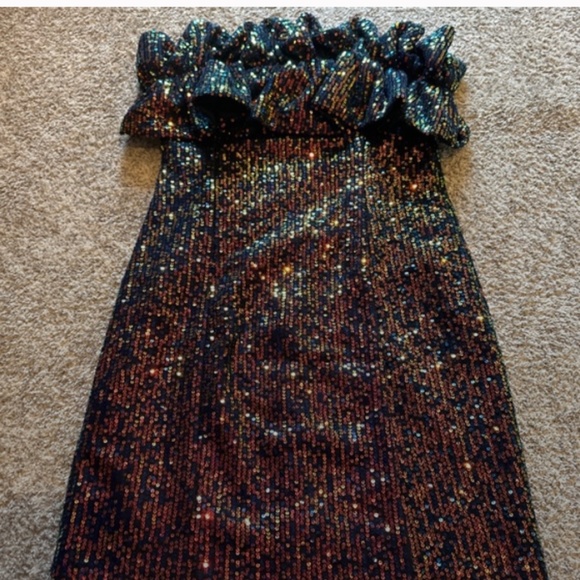 NWT Thirty/Thirty Sequin Mini Cocktail Strapless Dress - Picture 9 of 9